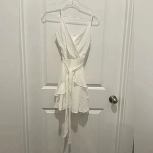 Francesca's White Cotton Mini Dress NWT